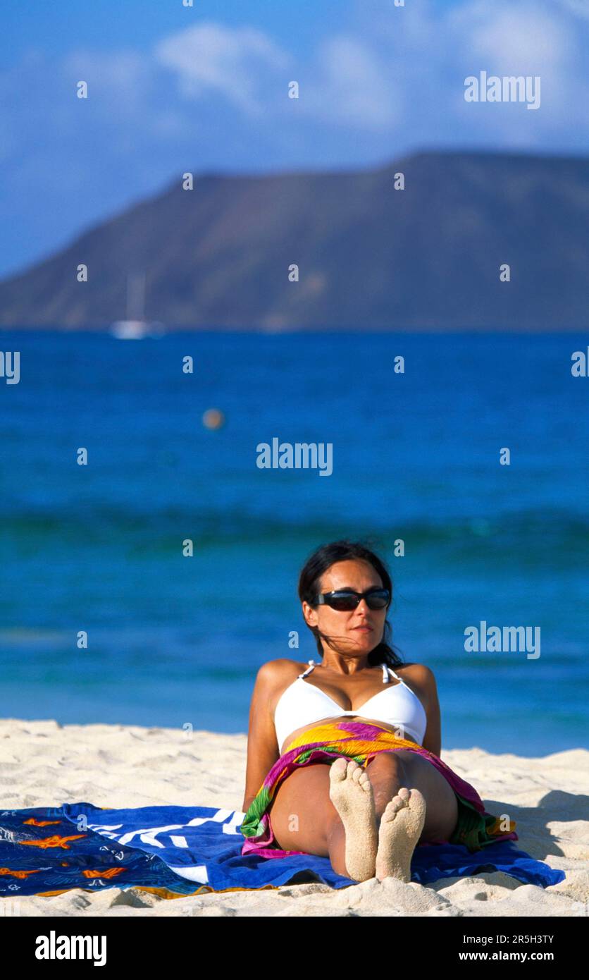 Playas de Corralejo, Fuerteventura, Isole Canarie, Spagna Foto Stock