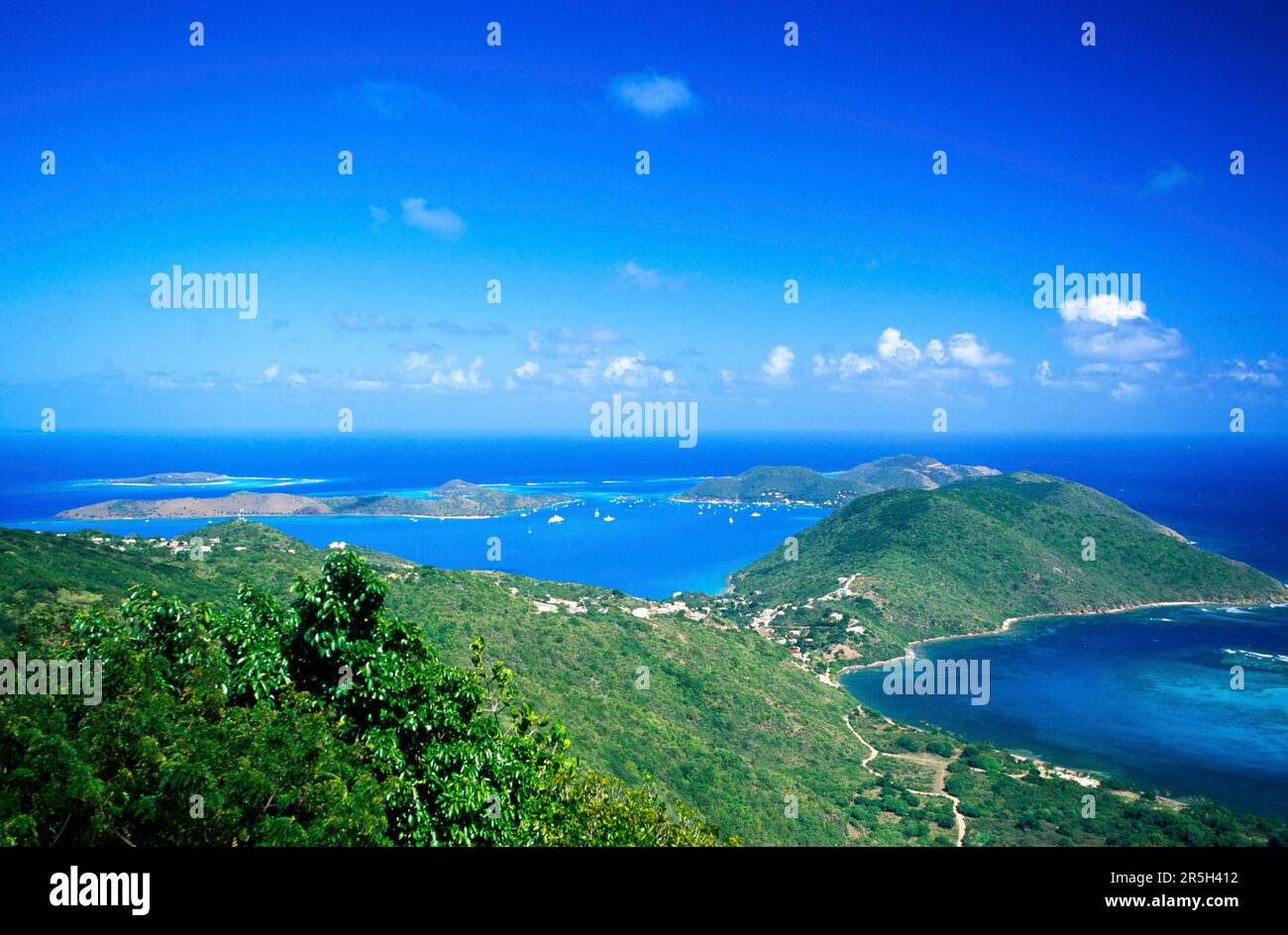 North Sound sull'isola di Virgin Gorda, Isole Vergini Britanniche, Caraibi Foto Stock