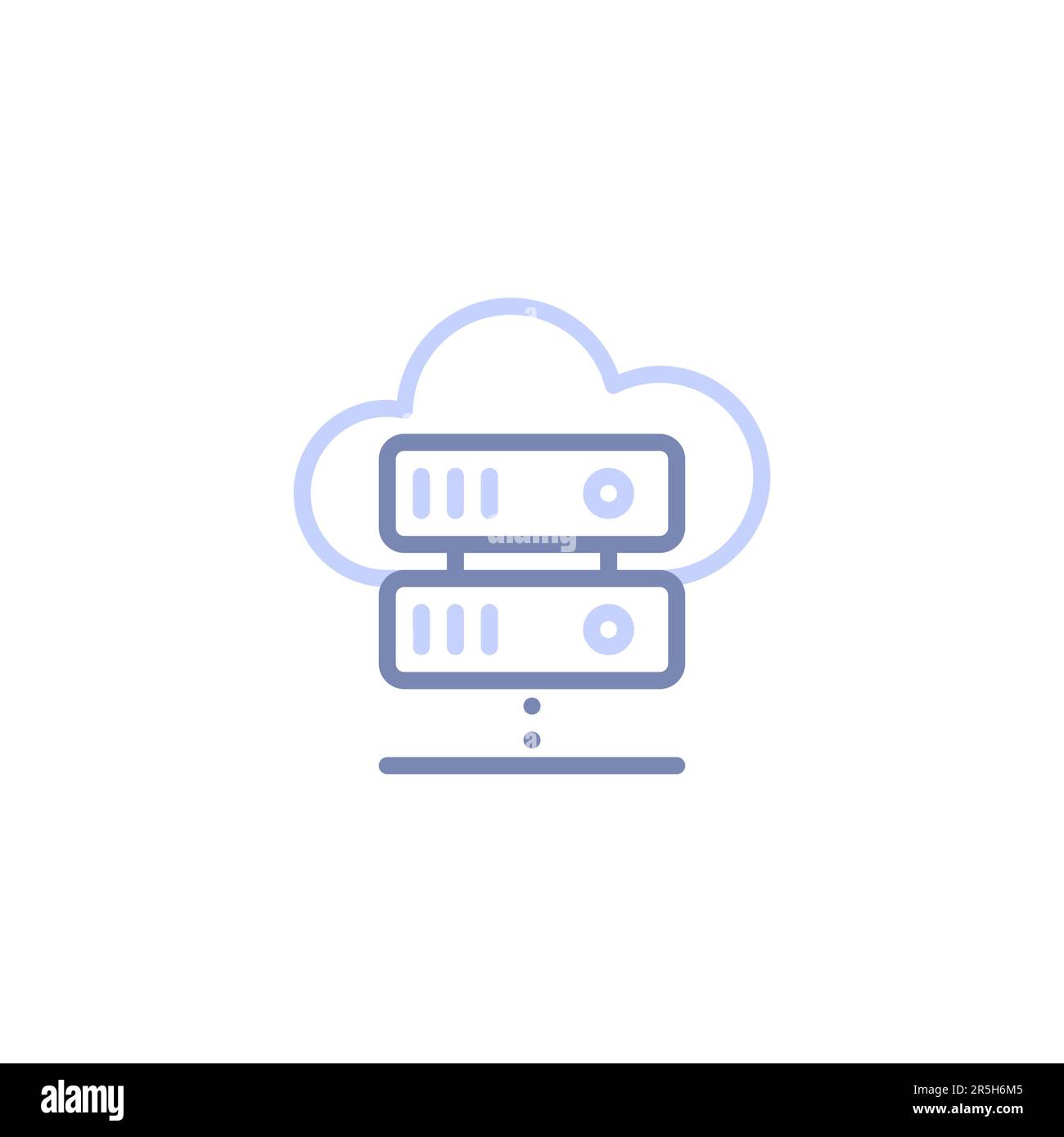 Database dei server cloud: Gestione sicura dei dati per le vostre esigenze aziendali Illustrazione Vettoriale