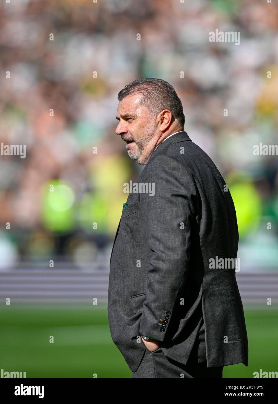 Glasgow, Regno Unito. 3rd giugno, 2023. Il Celtic Manager Ange Postecoglou durante la Scottish Cup Match ad Hampden Park, Glasgow. Il credito dell'immagine dovrebbe essere: Neil Hanna/Sportimage Credit: Sportimage Ltd/Alamy Live News Foto Stock