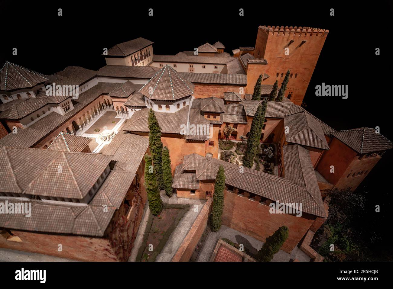 Modello di Alhambra al Museo Alive di al-Andalus nella Torre di Calahorra - Cordoba, Andalusia, Spagna Foto Stock