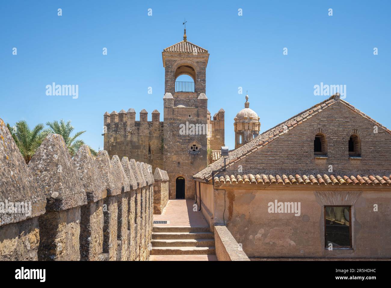 Torre dei Leoni (Torre de los Leones) all'Alcazar de los Reyes Cristianos - Cordoba, Andalusia, Spagna Foto Stock