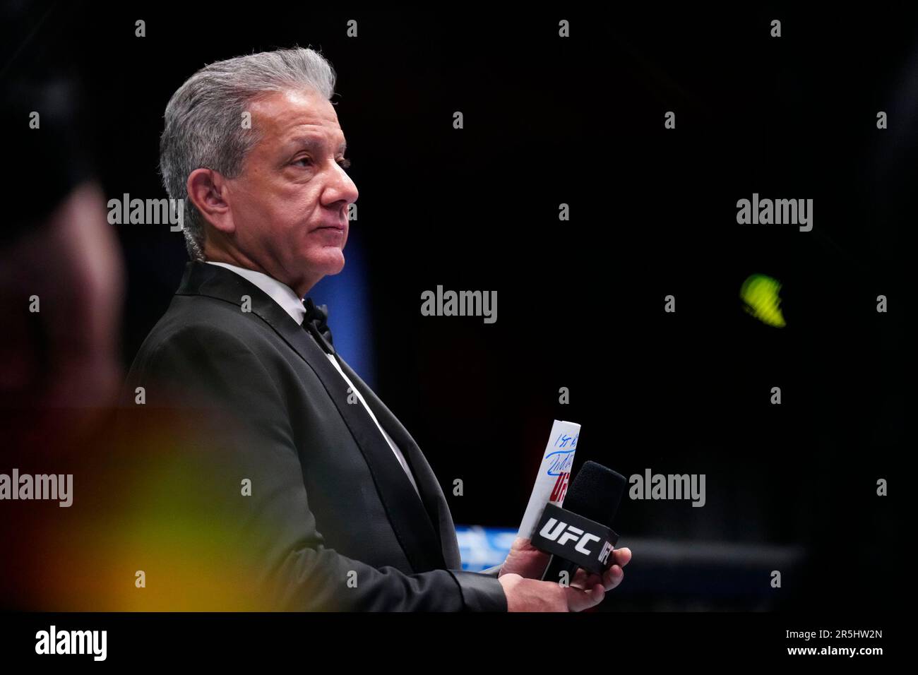 3 giugno 2023, Las Vegas, NV, LAS VEGAS, NV, Stati Uniti: LAS VEGAS, NV - Giugno 3: Bruce buffer all'Apex UFC per la notte di lotta UFC - Vegas 74 - Kara-France vs Albazi il 3 Giugno 2023 a Las Vegas, NV, Stati Uniti. (Credit Image: © Louis Grasse/PX Imagens via ZUMA Press Wire) SOLO PER USO EDITORIALE! Non per USO commerciale! Credit: ZUMA Press, Inc./Alamy Live News Foto Stock