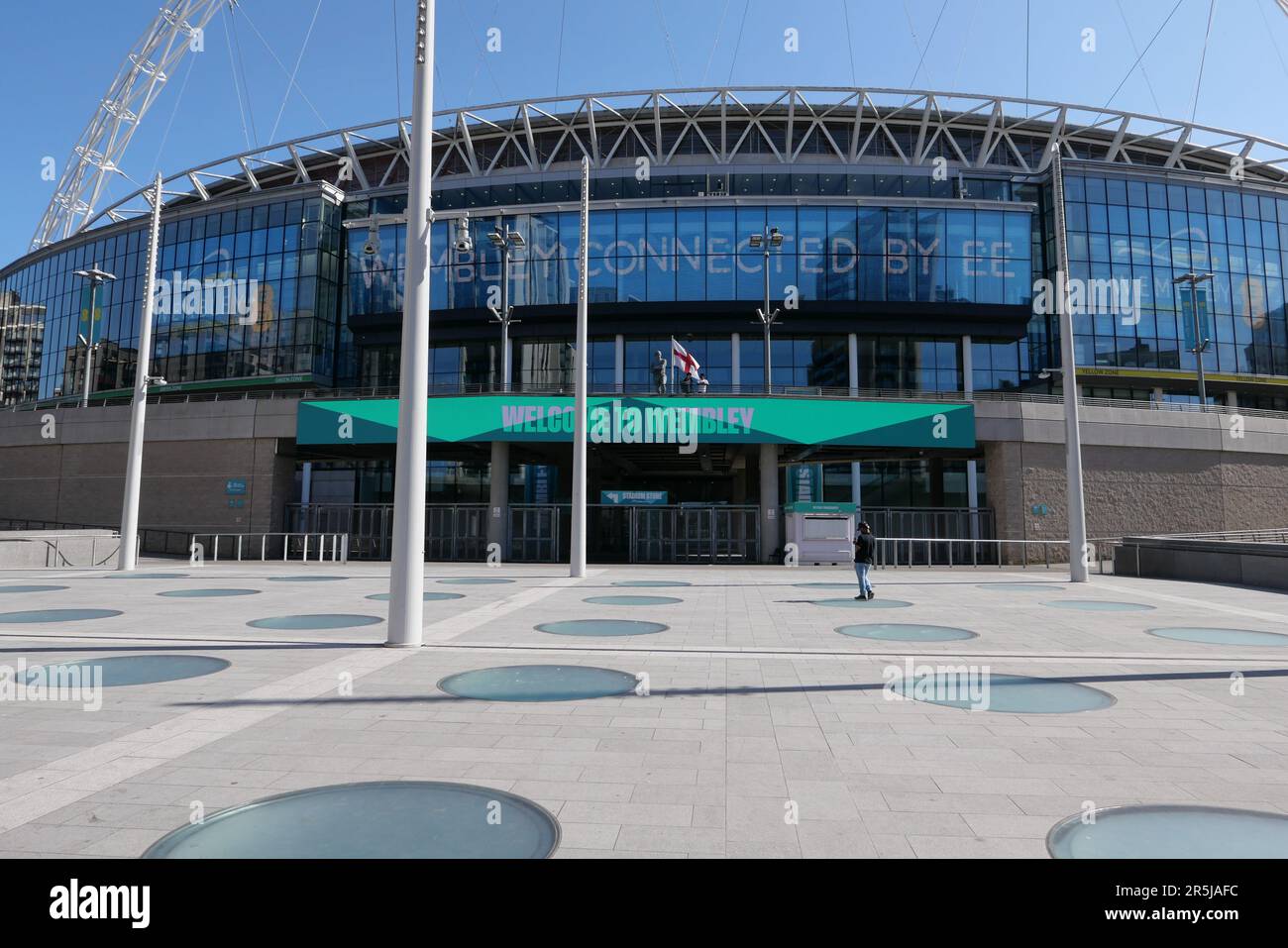 L'ingresso allo stadio di Wembley Foto Stock