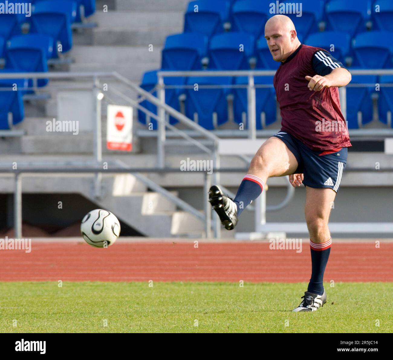 Ben Franks alla sessione di allenamento All Blacks al Trusts Stadium, Henderson, Auckland, Nuova Zelanda, lunedì Giugno 09, 2008. Foto Stock