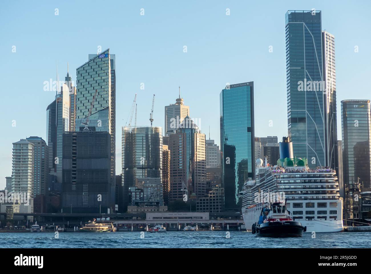 Sydney in Australia: Il porto e lo skyline Foto Stock