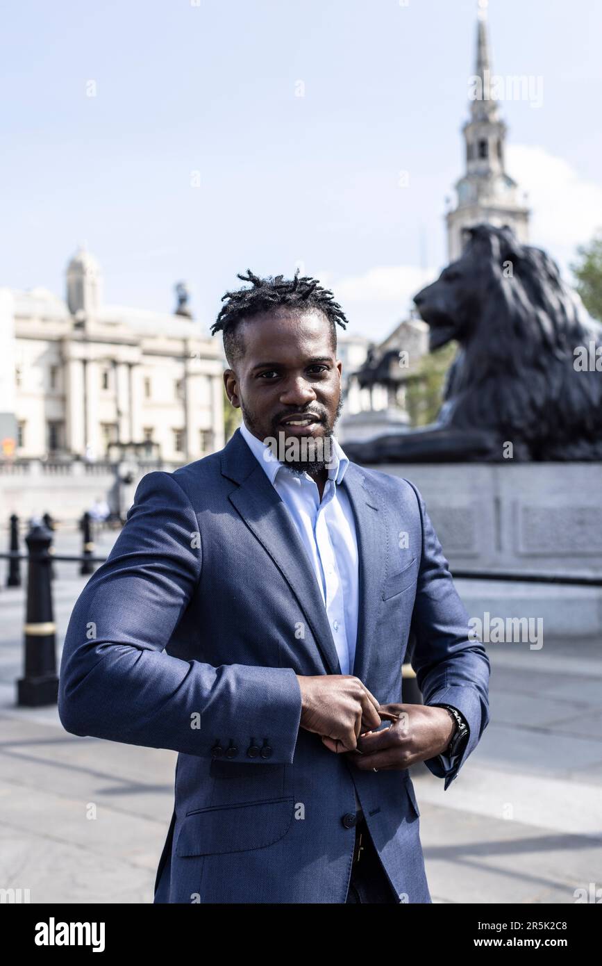 Samuel Kasumu, sperando di diventare il candidato del Partito conservatore durante le prossime elezioni comunali di Londra. Foto Stock