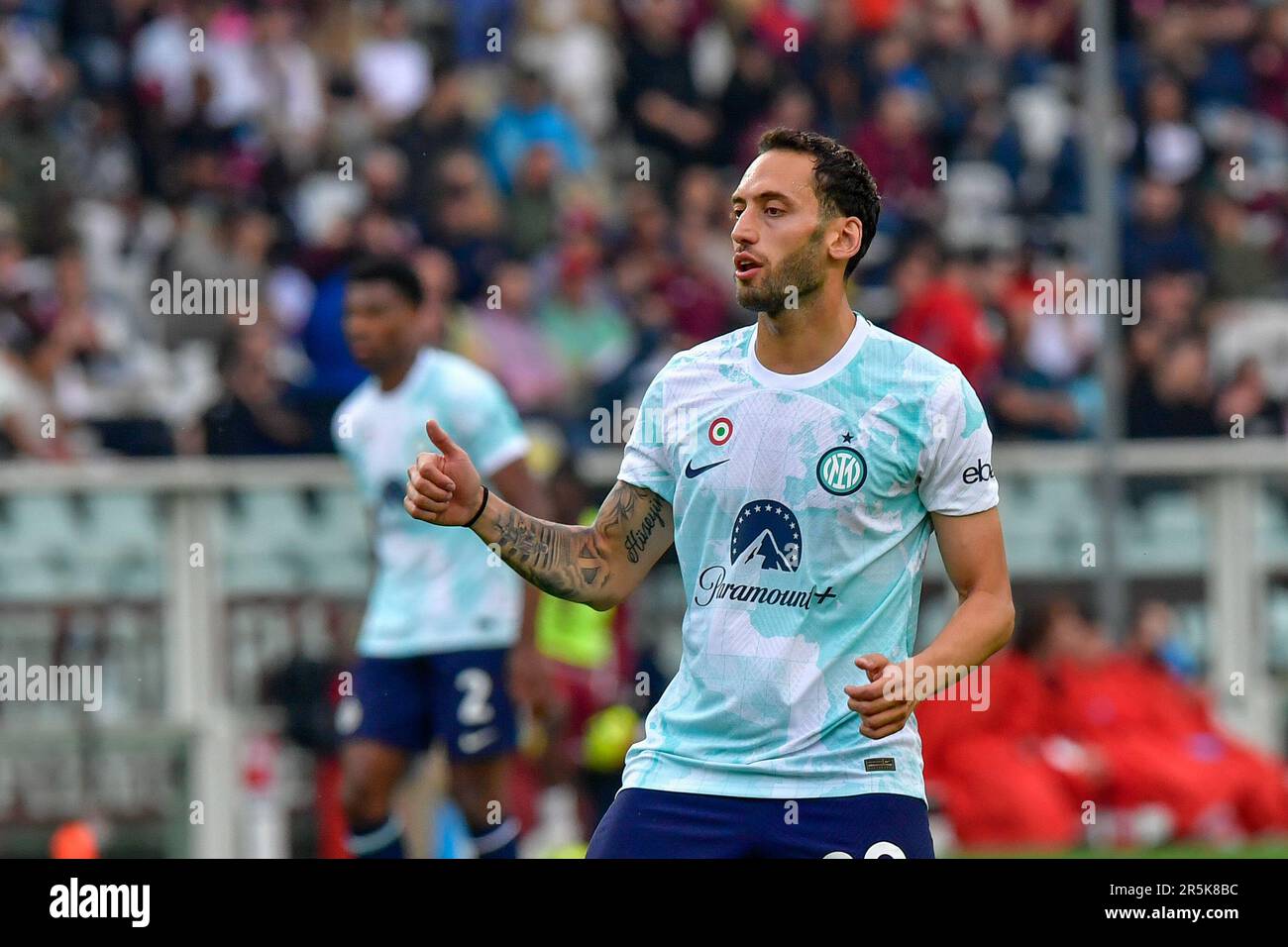 Torino, Italia. 03rd giugno, 2023. Hakan Calhanoglu (20) dell'Inter visto durante la Serie Un match tra Torino e Inter allo Stadio Olimpico di Torino. (Photo Credit: Gonzales Photo/Alamy Live News Foto Stock