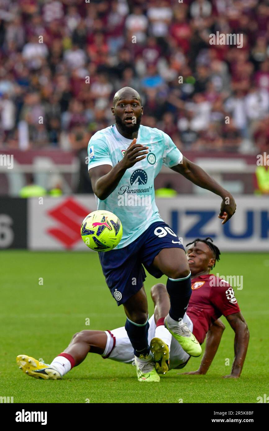 Torino, Italia. 03rd giugno, 2023. Romelu Lukaku (90) dell'Inter visto durante la Serie Un match tra Torino e Inter allo Stadio Olimpico di Torino. (Photo Credit: Gonzales Photo/Alamy Live News Foto Stock