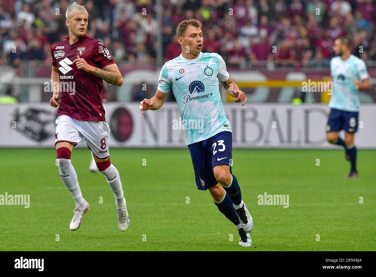 Torino, Italia. 03rd giugno, 2023. Nicolo Barella (23°) dell'Inter visto durante la Serie Un match tra Torino e Inter allo Stadio Olimpico di Torino. (Photo Credit: Gonzales Photo/Alamy Live News Foto Stock