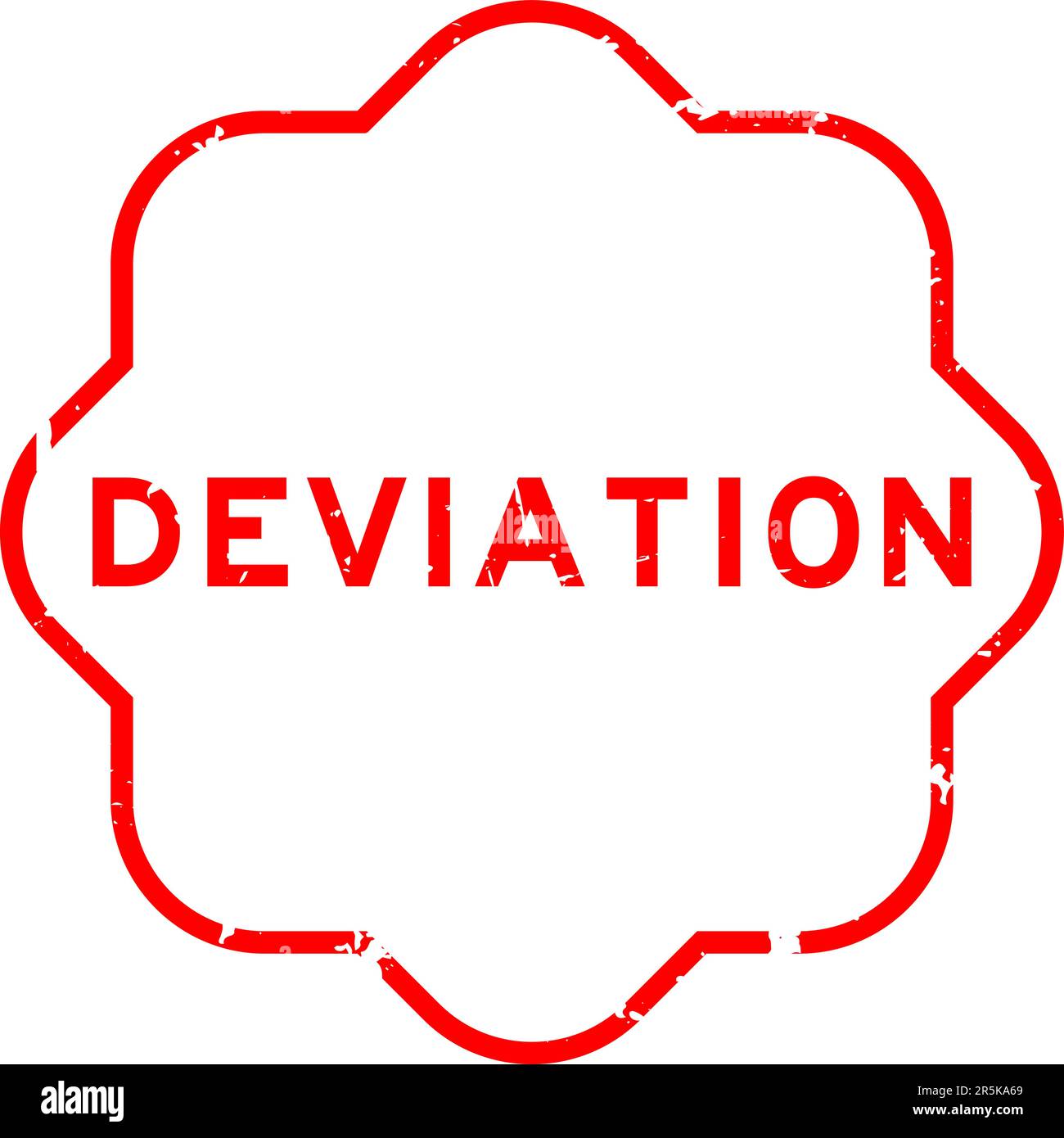 Grunge rosso deviazione parola gomma timbro guarnizione su sfondo bianco Illustrazione Vettoriale