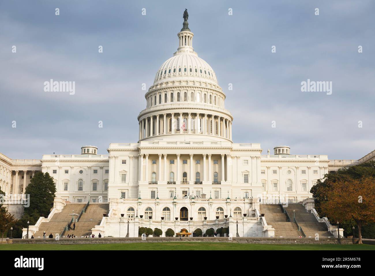 Campidoglio degli Stati Uniti al tramonto in autunno, Capitol Hill, Washington DC Foto Stock