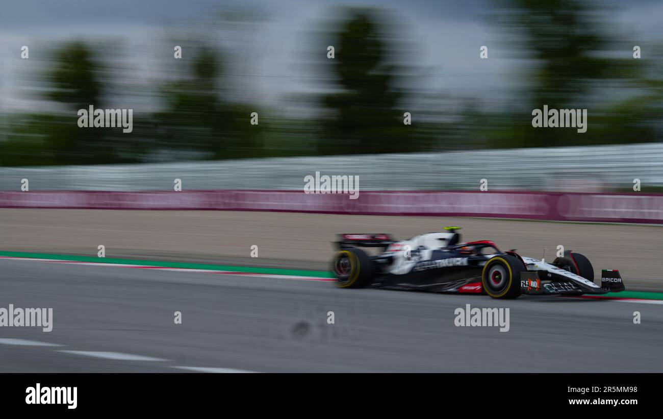 Barcellona, Spagna. 04th giugno, 2023. Yuki Tsunoda (Giappone), Scuderia AlphaTauri AT04 durante gara F1 Gran Premio di Spagna al circuito di Barcellona-Catalunya il 4 giugno 2023 a Barcellona, Spagna. (Foto di Sergio Ruiz/PRESSIN) Credit: PRESSINPHOTO SPORTS AGENCY/Alamy Live News Foto Stock