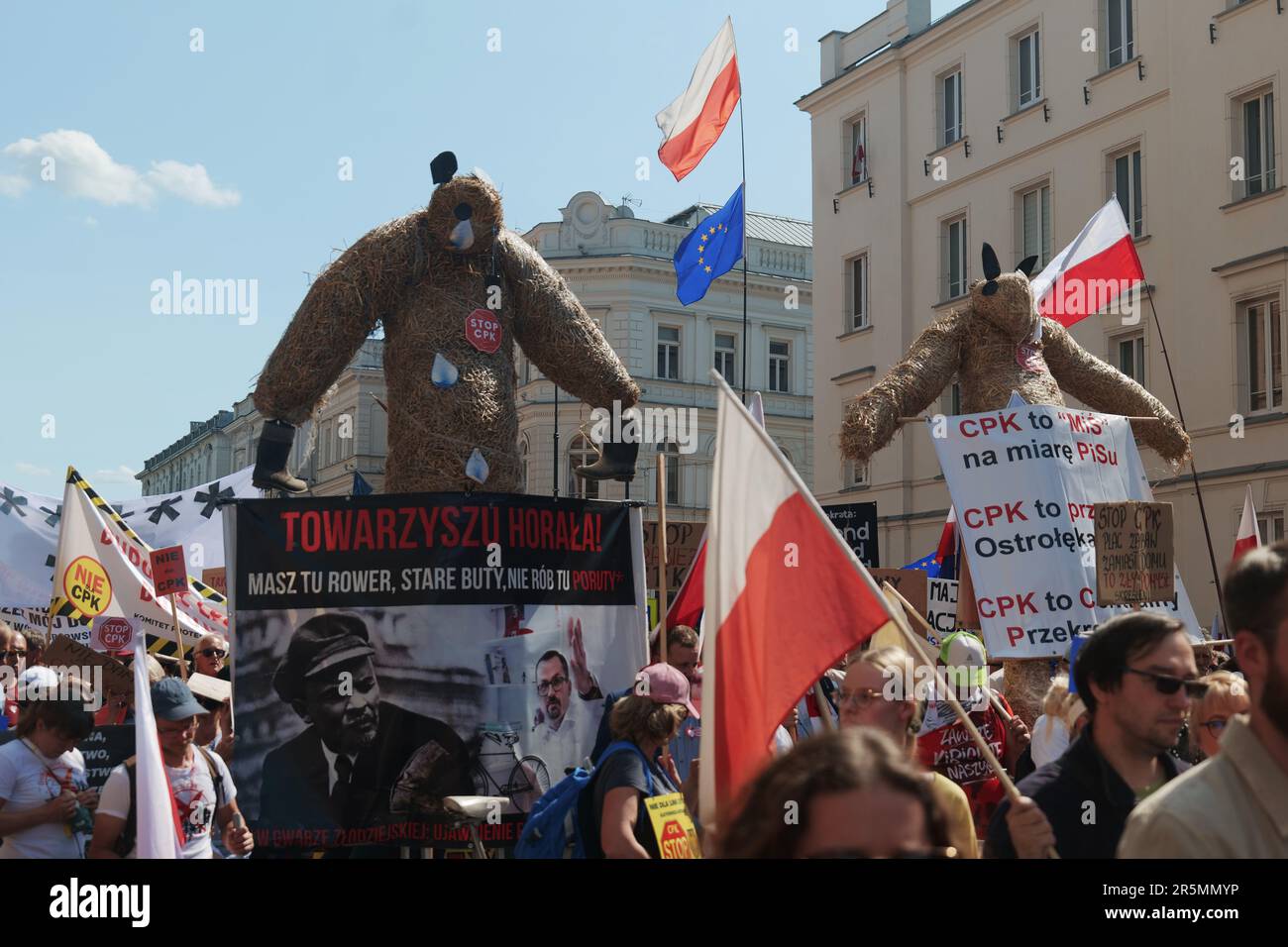 marcia pro-democrazia a Varsavia, giugno 2023 Foto Stock