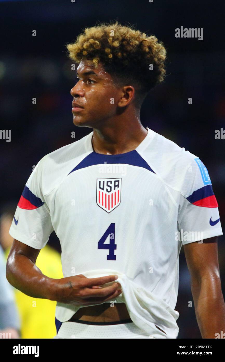 Santiago del estero, Argentina. 4th giugno, 2023. Joshua Wynder degli Stati Uniti durante la partita di quarti di finale della Coppa del mondo FIFA U20 allo stadio Madres de Ciudades ( Credit: Néstor J. Beremblum/Alamy Live News Foto Stock