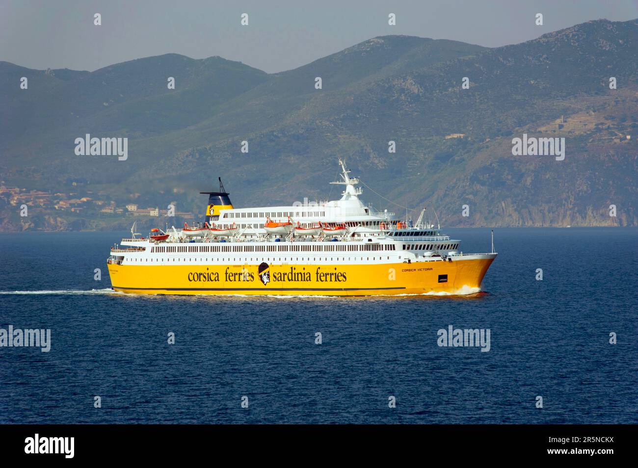 Traghetti, Corsica, Francia, Corsica Ferries e Sardegna Ferries, Corsica Victoria Foto Stock