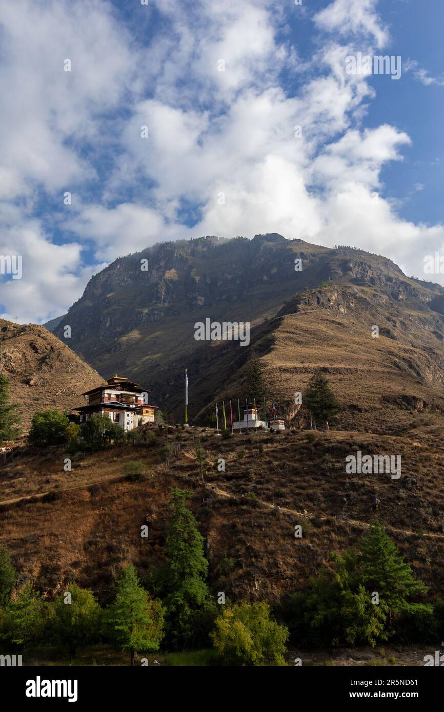 Tachog Lhakhang, Bhutan. Foto Stock