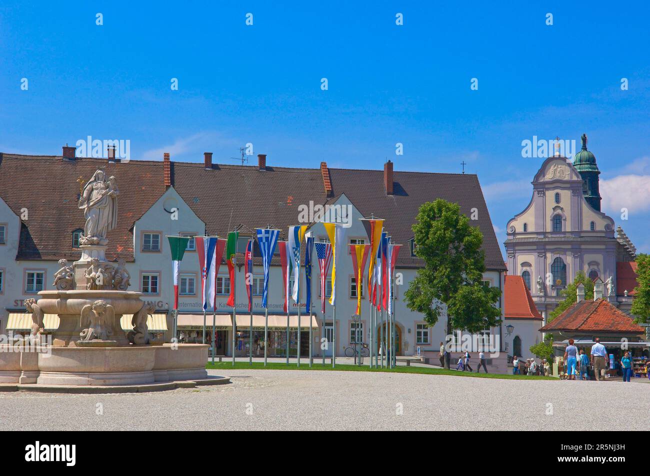 Città di pellegrinaggio di Altoetting, Basilica di San Anna, chiesa neo-barocca, Altoetting, alta Baviera, Baviera, Germania Foto Stock