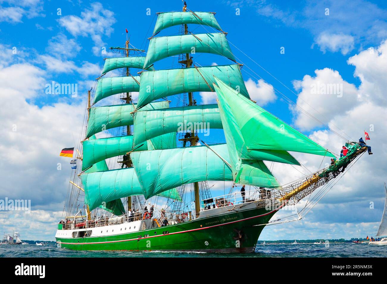 Fiordo, nave a vela, Alexander von Humboldt I., barque, vela completa, Germania Foto Stock