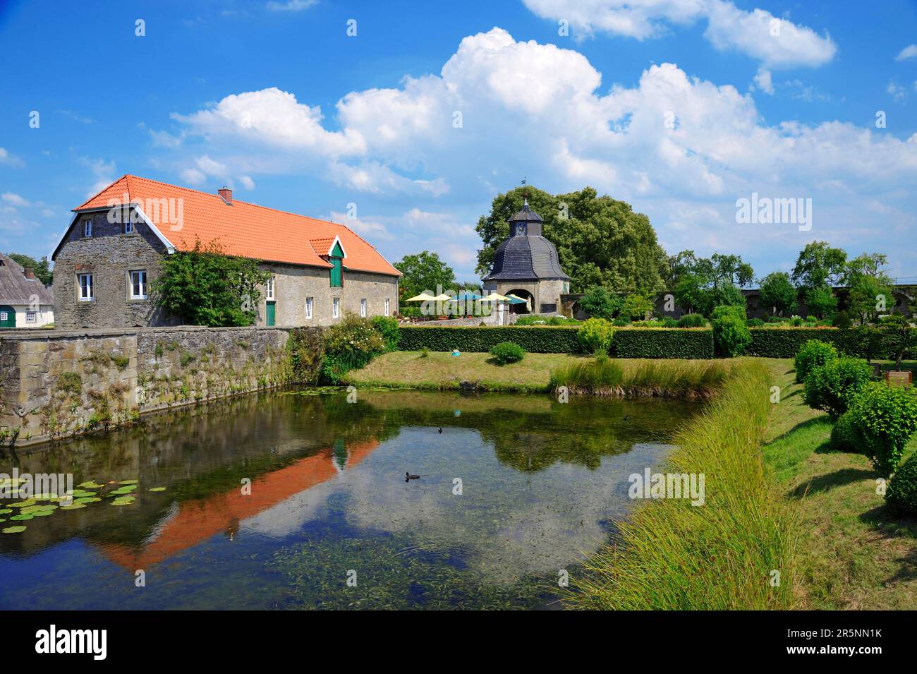 Il castello di Gesmold, Melle, Bassa Sassonia, Germania Foto Stock