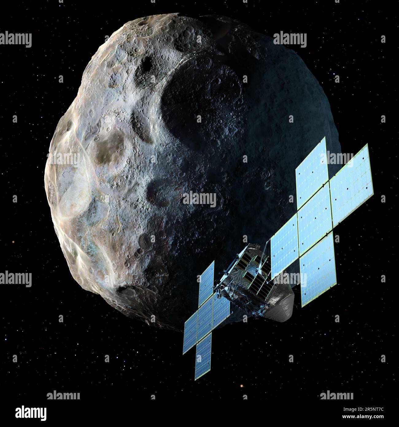 Missione psyche asteroide, illustrazione Foto Stock