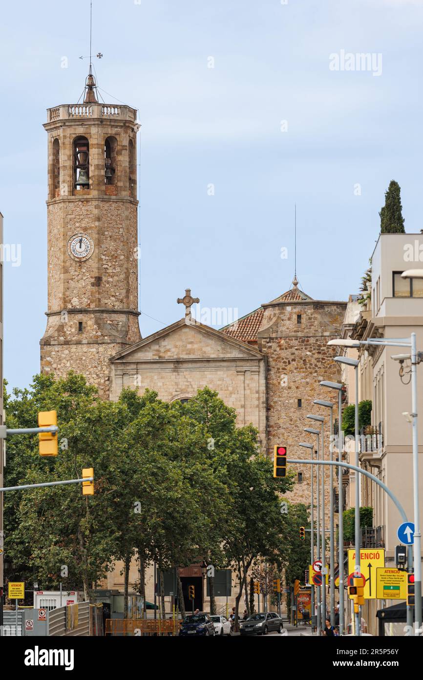 Parroquia San Vicente de Sarria, Chiesa neoclassica di Barcellona, Spagna. Foto Stock
