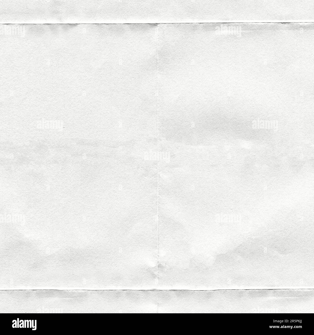 Grana carta bianca con pieghe verticali e orizzontali Foto Stock