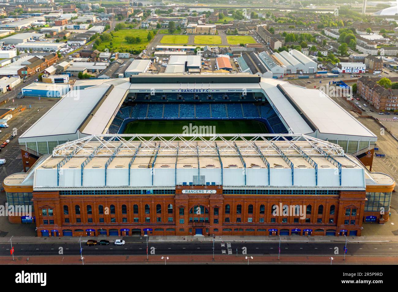 Ibrox Stadium, sede del Glasgow Rangers FC, Glasgow, Scozia, Regno Unito Foto Stock