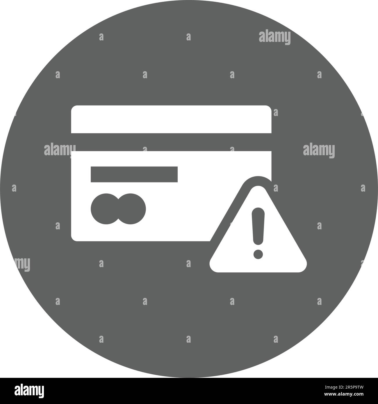 Attenzione, carta di credito allerta icona - bella grafica vettoriale. Ideale per Web, supporti di stampa, design online, uso commerciale o qualsiasi tipo di design professionale Illustrazione Vettoriale