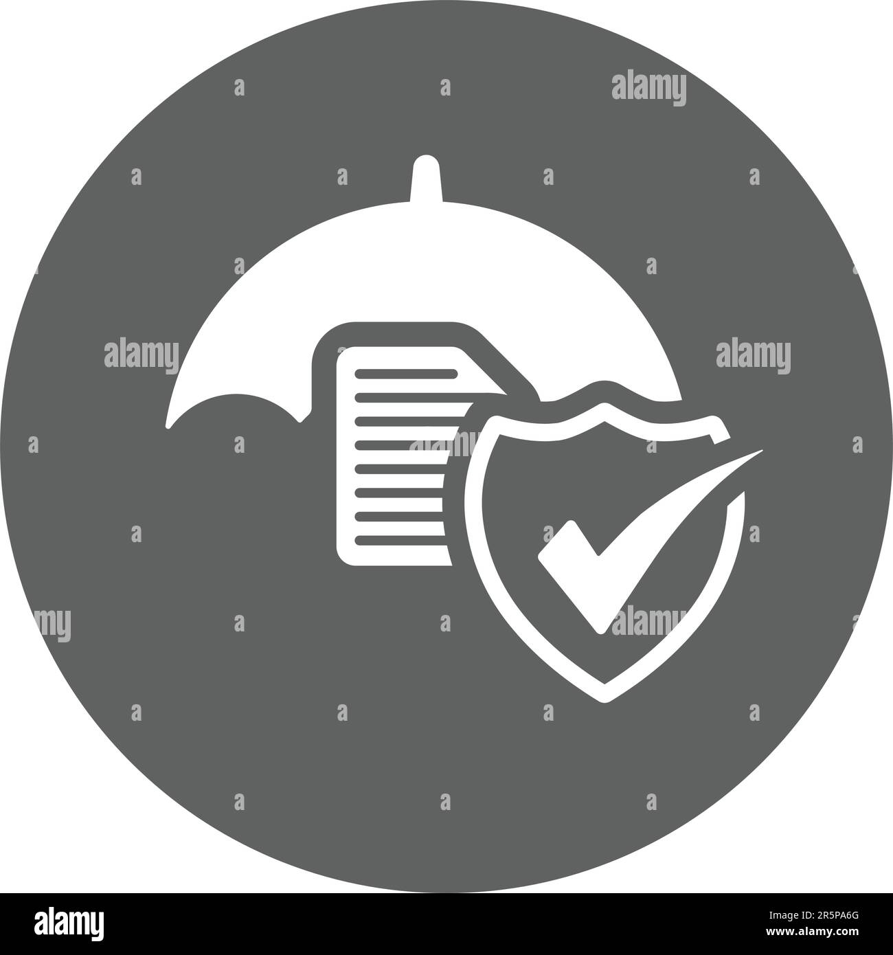 Icona polizze assicurative. Uso commerciale, file stampati e presentazioni, materiali promozionali, Web o qualsiasi tipo di progetto di progettazione. Illustrazione Vettoriale