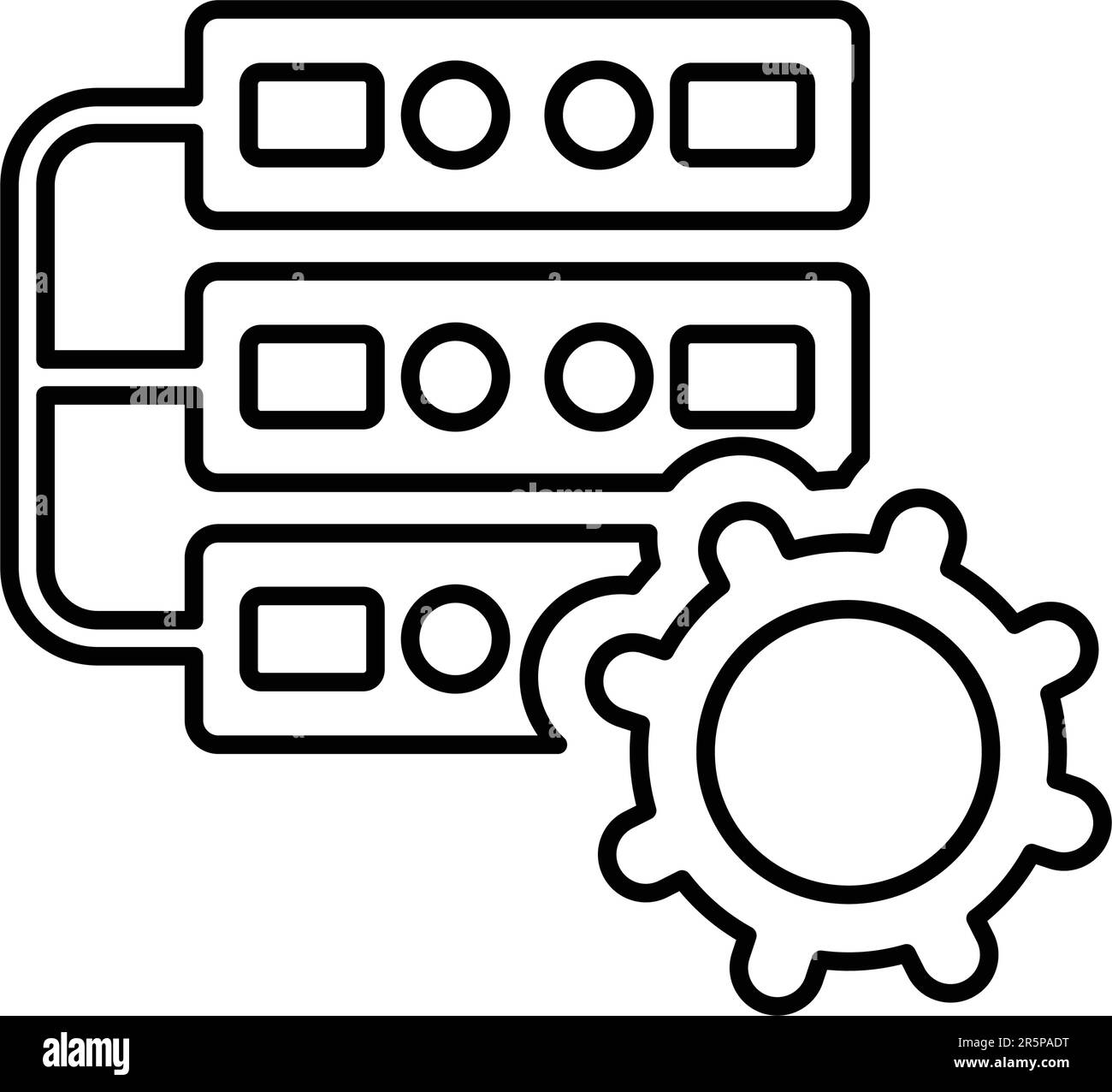 Gestione, gestione dei dati, elaborazione dei dati. Uso commerciale, file stampati e presentazioni, materiali promozionali, Web o qualsiasi tipo di disegno o modello p Illustrazione Vettoriale
