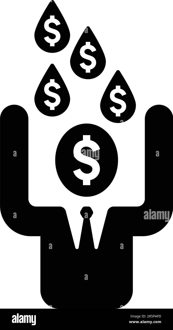 Reddito passivo, icona di finanziamento. Uso commerciale, file stampati e presentazioni, materiali promozionali, Web o qualsiasi tipo di progetto di progettazione. Illustrazione Vettoriale