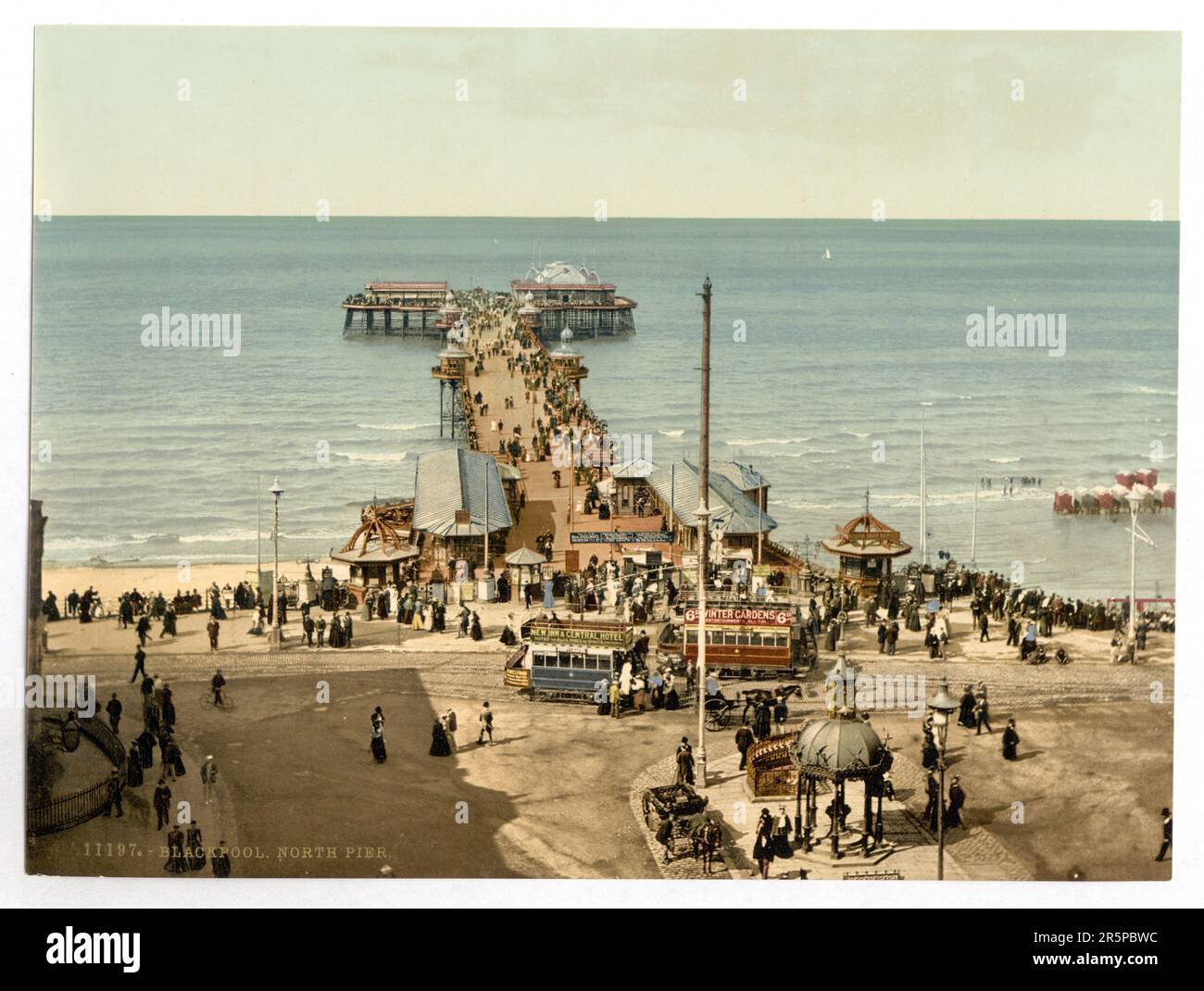 The North Pier, Blackpool, Inghilterra 1 stampa fotomeccanica, fotocromia, colore. Data: 1890 Foto Stock