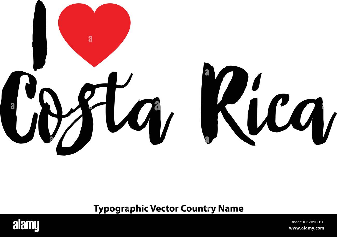 Nome del paese in elegante tipografia testo lettering Vector Art Design Illustrazione Vettoriale