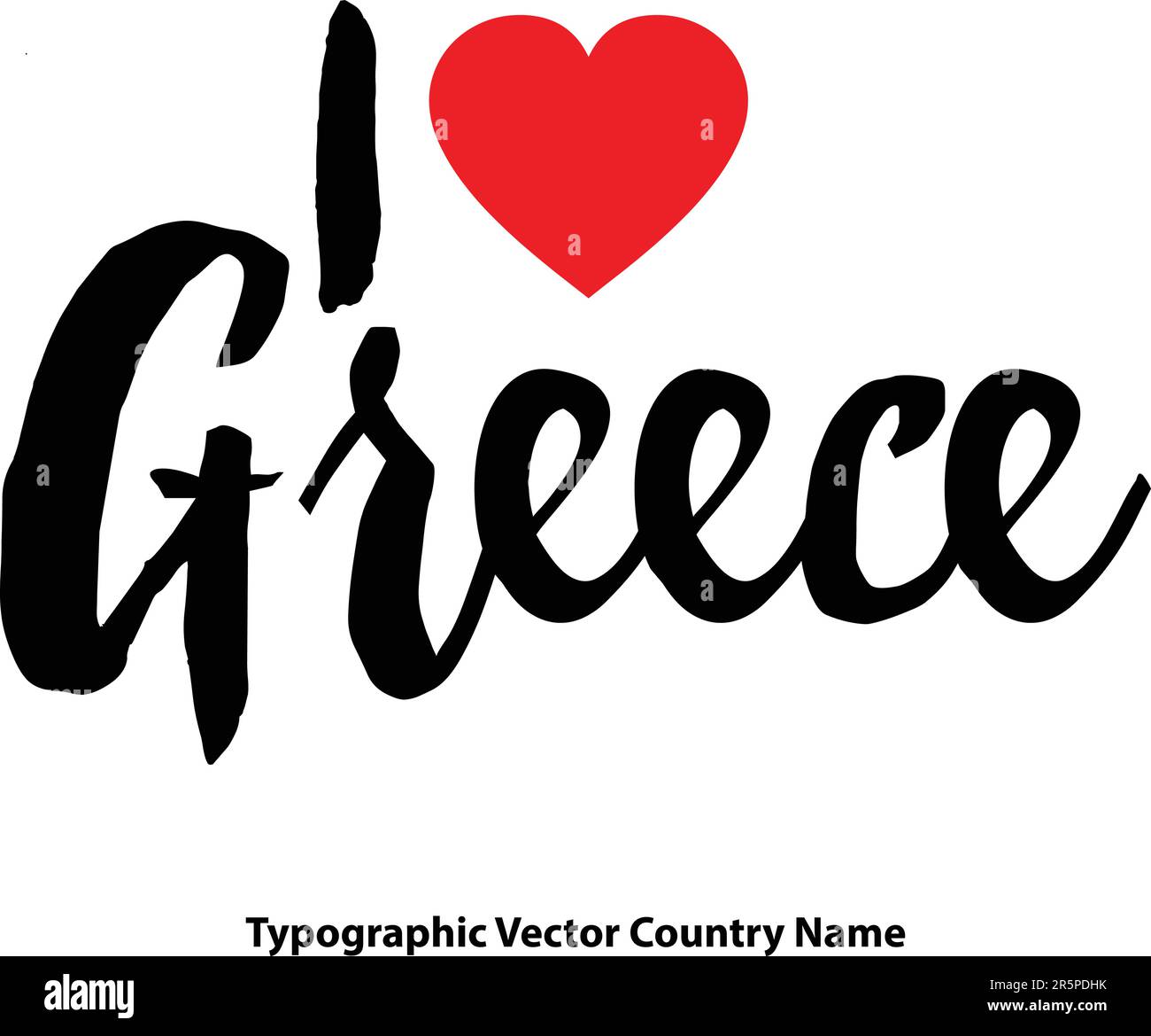 Nome del paese in elegante tipografia testo lettering Vector Art Design Illustrazione Vettoriale