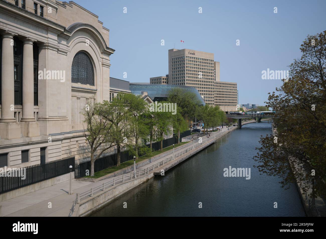 Il canale Rideau di Ottawa, Ontario, Canada Foto Stock