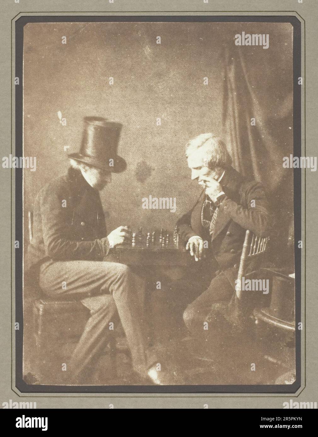 I giocatori di scacchi, 1900 fotografia vintage Foto Stock