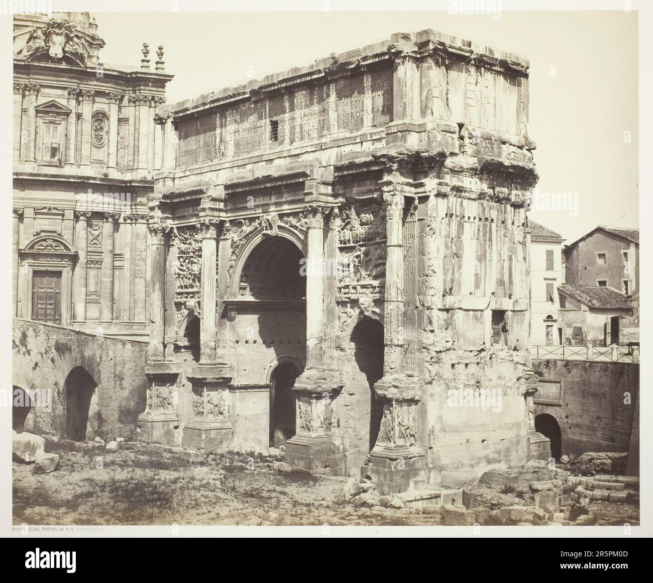 Arco di Settimio Severo, Roma Data: 1854/55, stampato 1855/65 artista: Bisson Frères (Louis-Auguste Bisson, francese, 1814–1876 e Auguste-Rosalie Biss Foto Stock