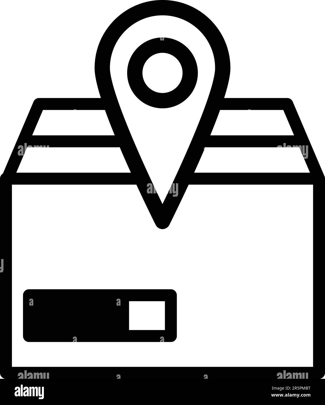 Icona di tracciamento della consegna contorno illustrazione vettore di disegno Illustrazione Vettoriale