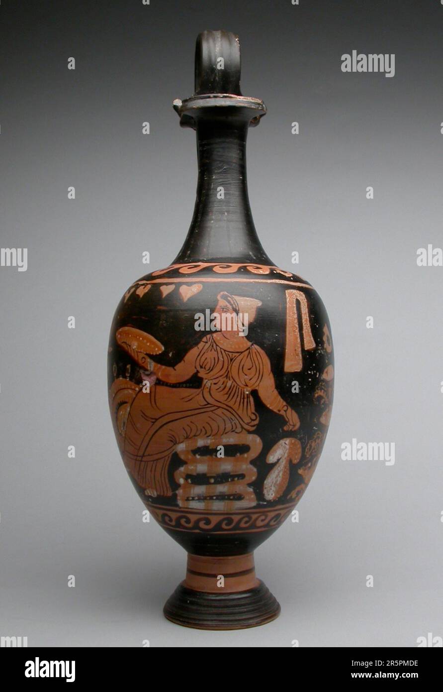 Oinochoe (Pitcher) Data: Fine del 4th sec. a.C. artista: Attribuito al pittore Mattinata Greco; Puglia, Italia Foto Stock