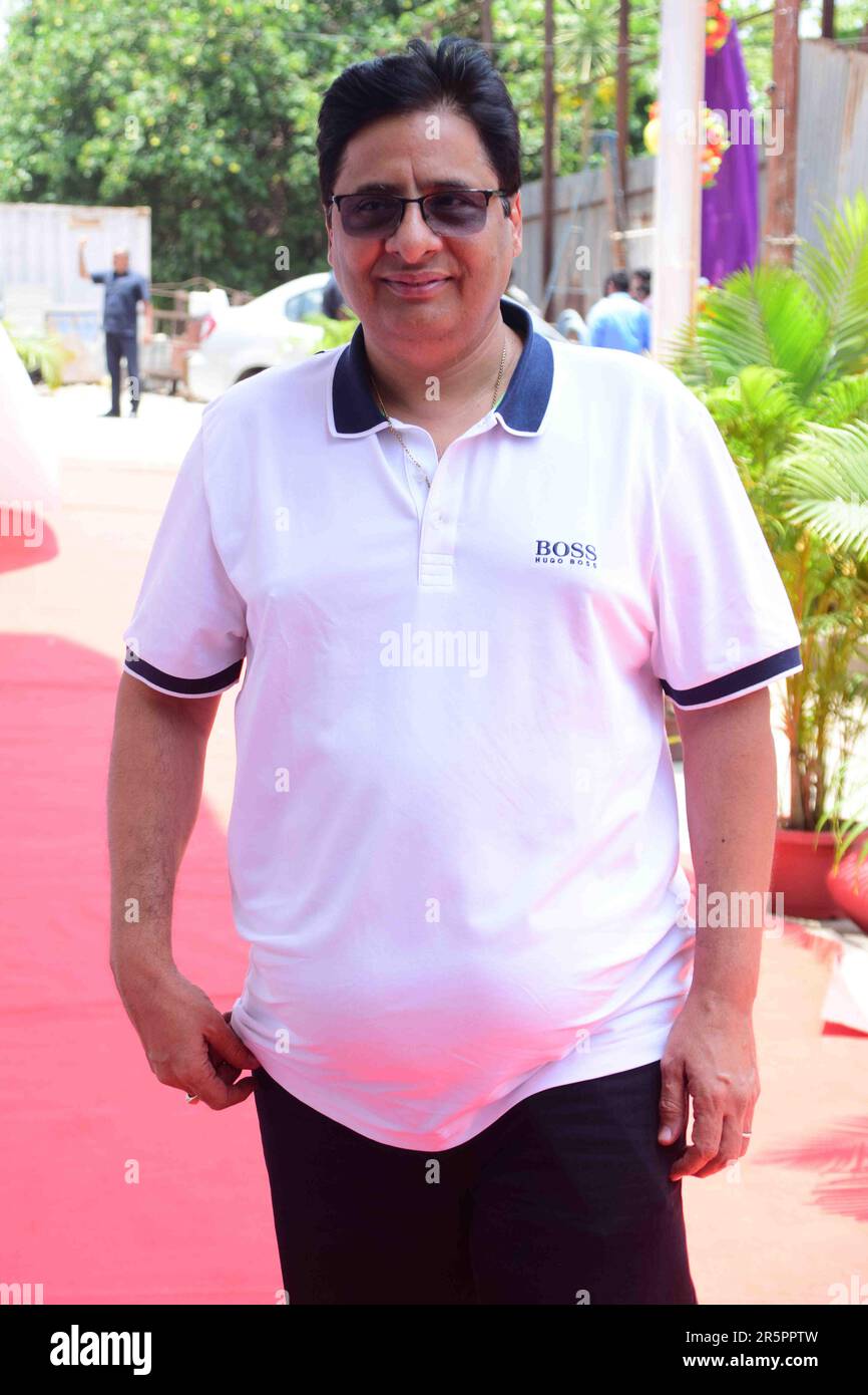 Vashu Bhagnani, produttore di film indiano, cerimonia mahurat, film Genius, Mumbai, India, 22 maggio 2017 Foto Stock