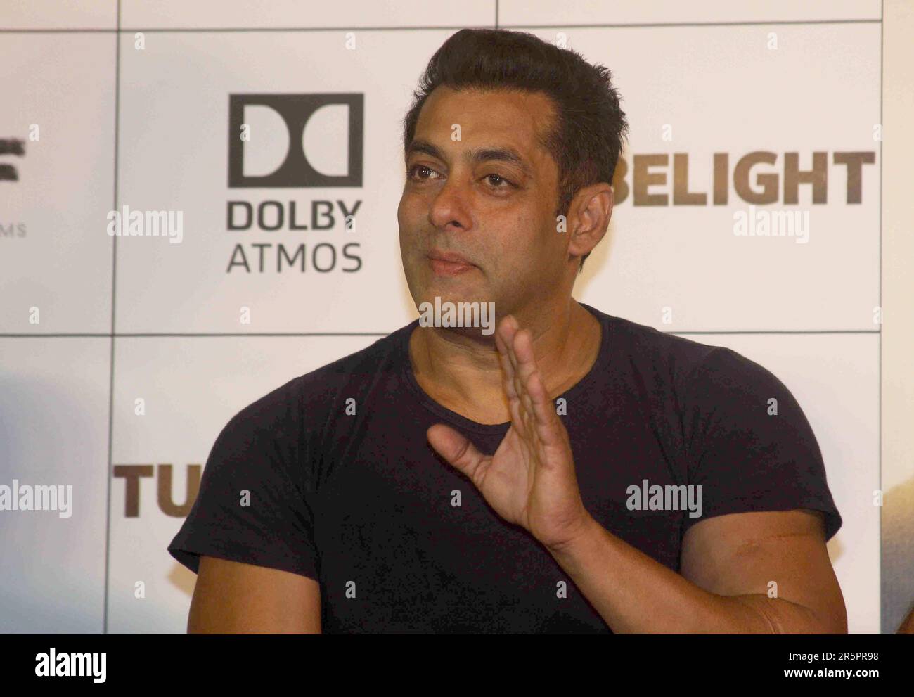 Salman Khan, Salman Salim Abdul Rashid Khan, attore indiano, produttore di film, personalità televisiva, lancio di trailer, Film Tubelight, Mumbai, India, 25 maggio 2017 Foto Stock