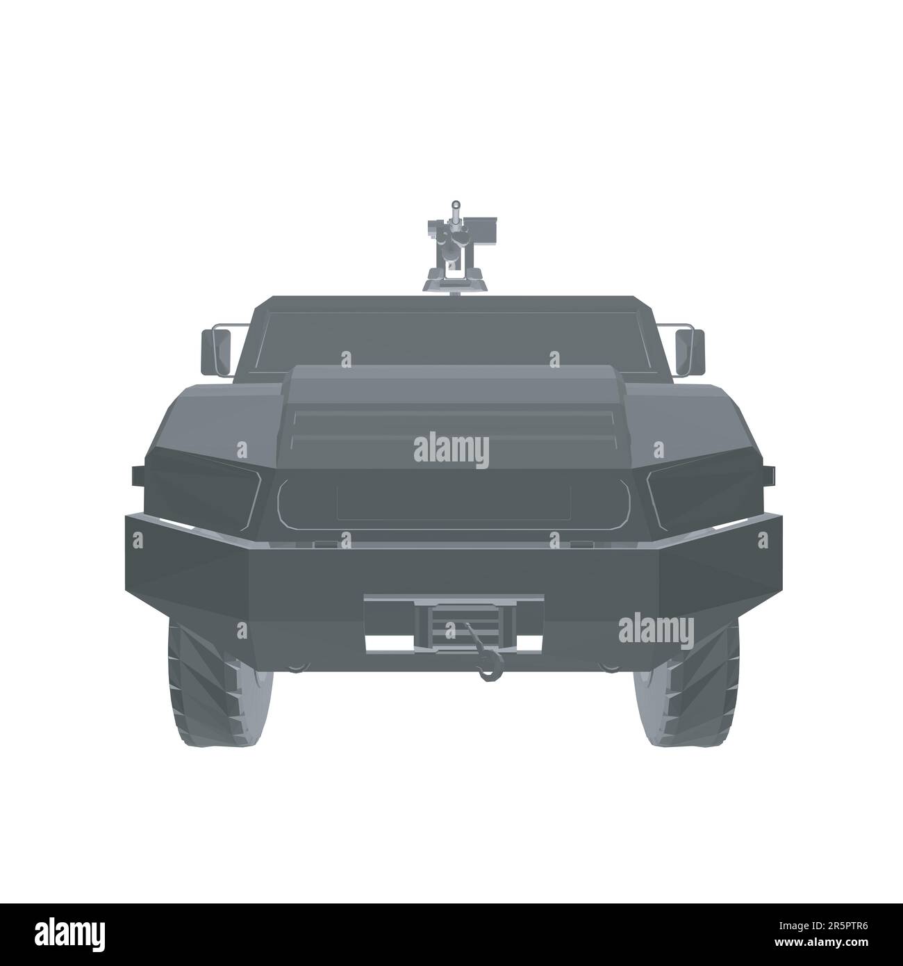 Trasporto camion esercito per l'operazione vettore guerra disegno illustrazione. Camion nel deserto. 3D macchina blindata. SUV militare poligonale. Veicolo fuoristrada. VEC Illustrazione Vettoriale