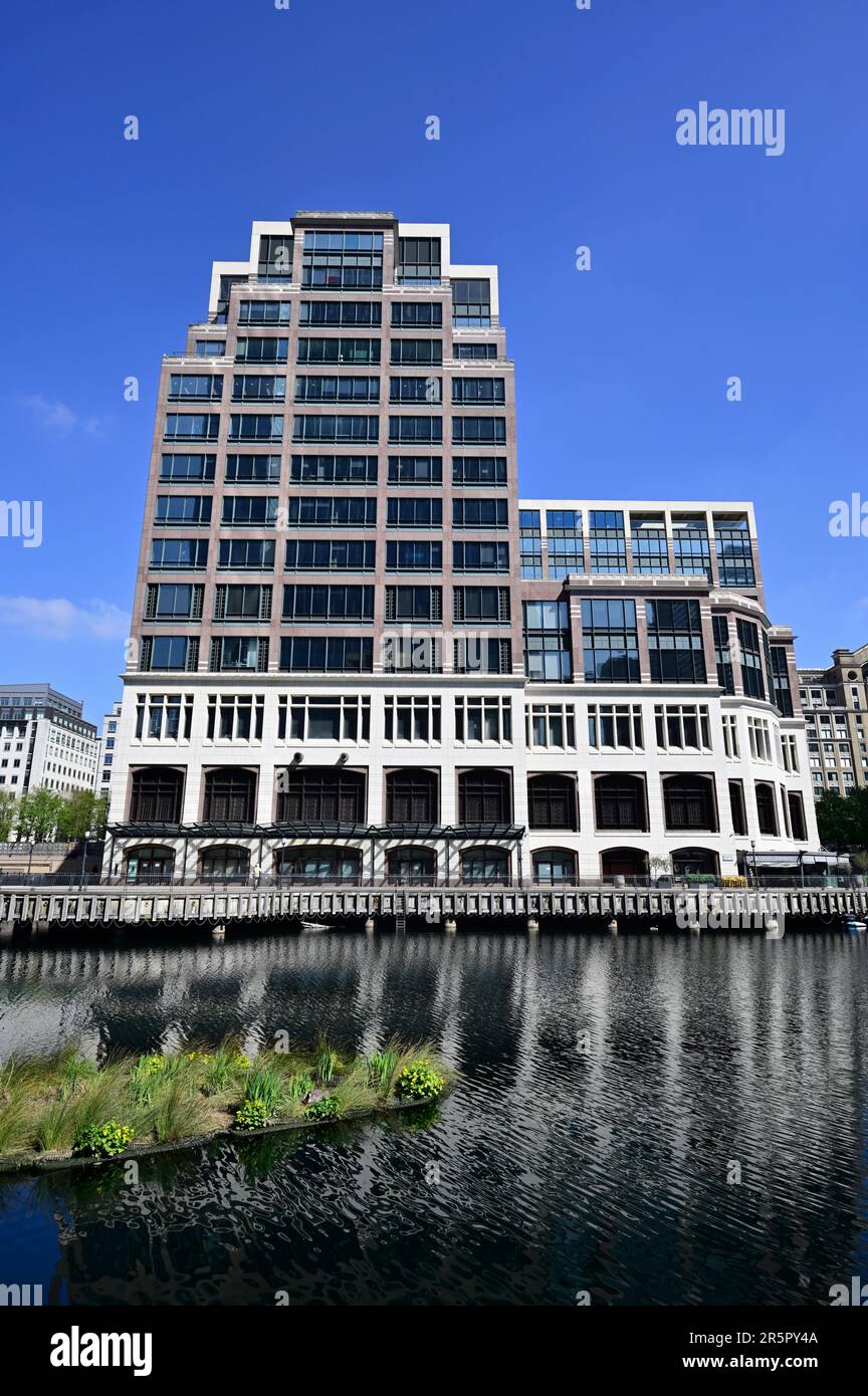 Morgan Stanley, 25 Cabot Square, Canary Wharf, East London, Regno Unito Foto Stock