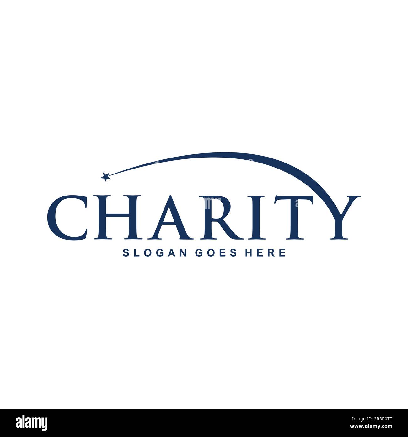 logo di beneficenza con la lettera Illustrazione Vettoriale