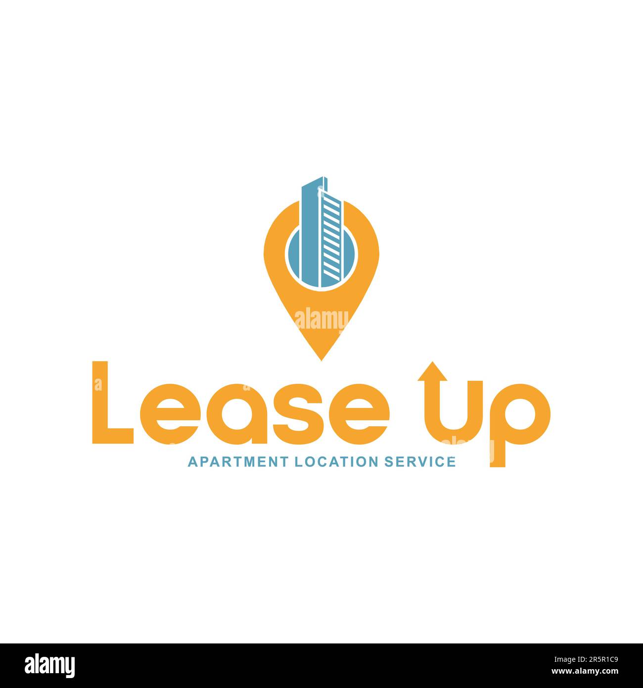 Logo Lease Up. Posizione dell'appartamento Logo Illustrazione Vettoriale
