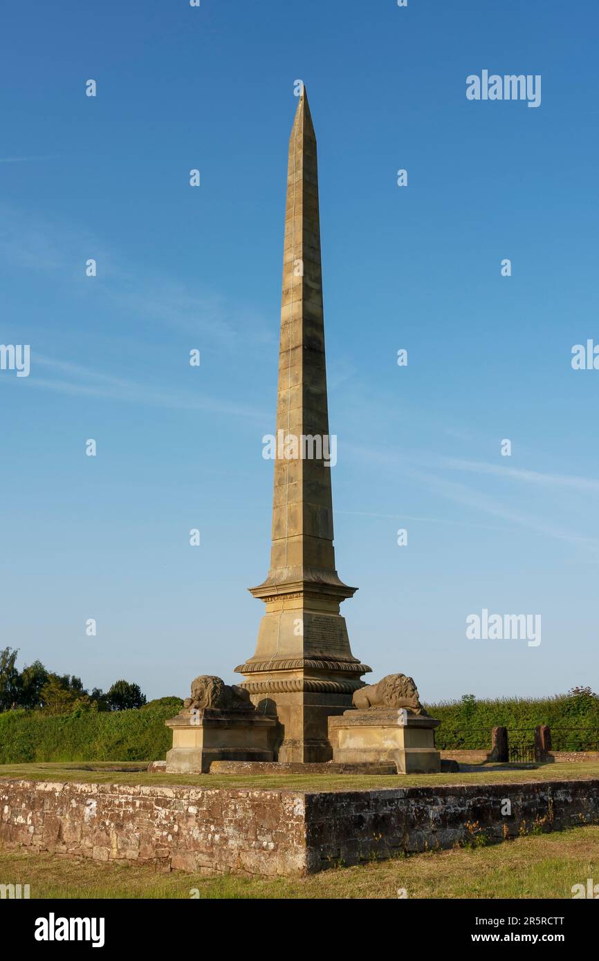 Il Barnston Memorial alla periferia del villaggio di Farndon nel Cheshire Inghilterra Regno Unito Foto Stock
