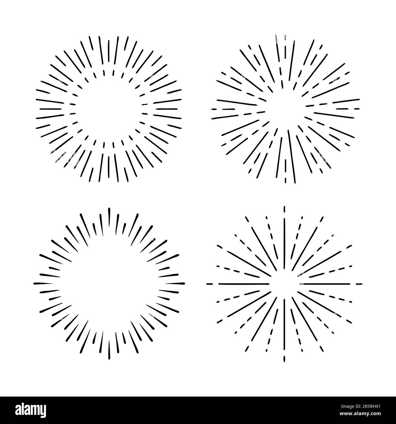 Set Sunburst. Sunburst Icon Collection vector.retro sunburst design.Big collezione sunburst migliore qualità. Illustrazione Vettoriale