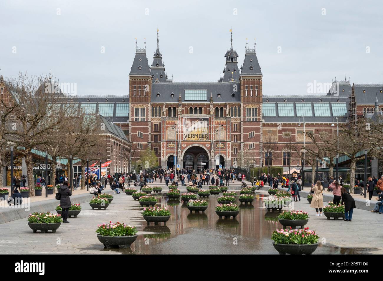 Paesi Bassi, Amsterdam, il centro, i giardini del Rijksmuseum Foto Stock