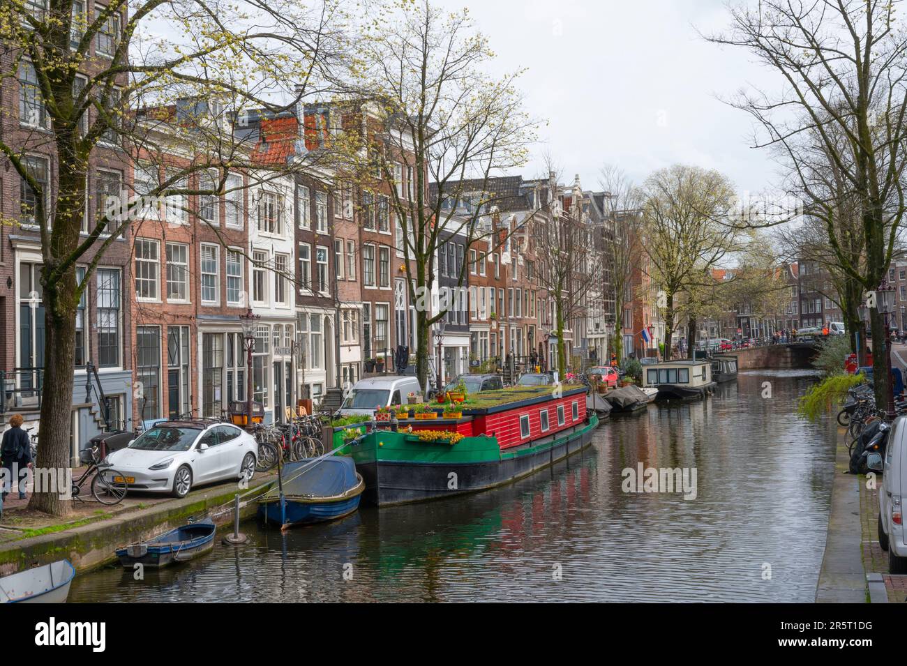 Olanda, Amsterdam, centro, quartiere Jordaan, Bloemgracht Foto Stock